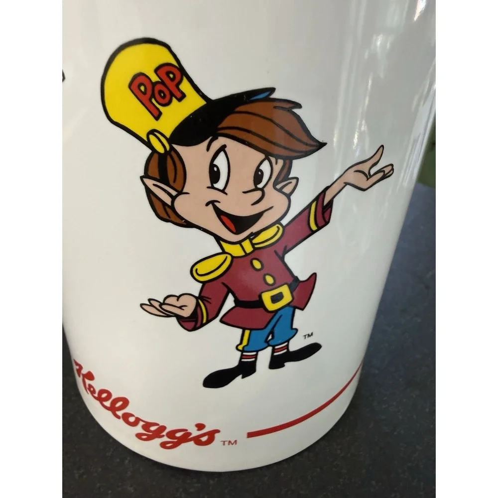 1999 Kellogg's Rice Krispies Treats CeramicCanister Treat Jar&Lid VTG